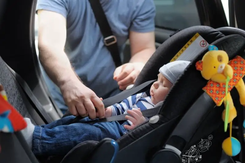Infant in a car pictures