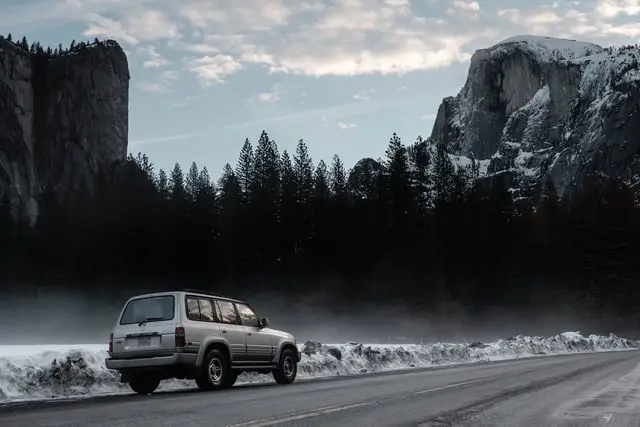 SUV in Yosemite National Park