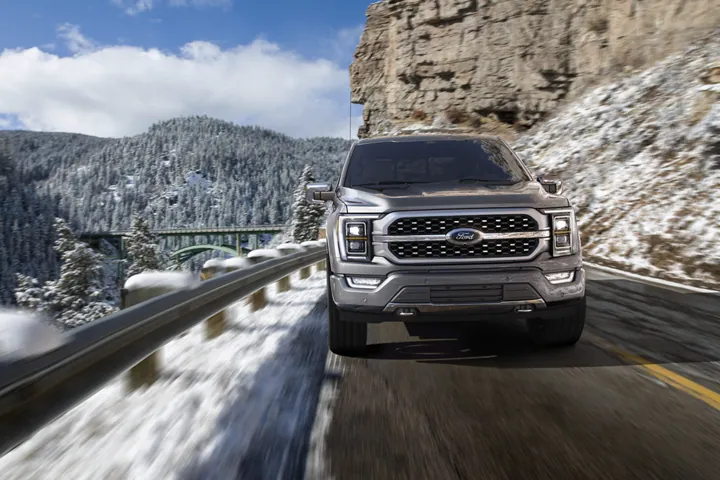 Ford F-150 in Snowy Road Pictures