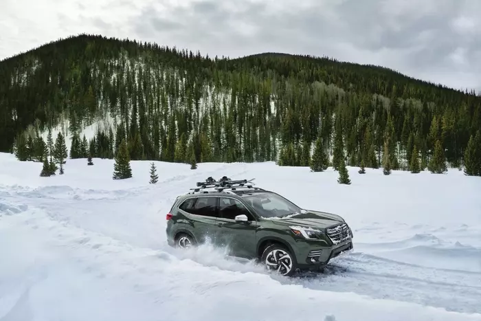 Subaru Forester in Snow Photos