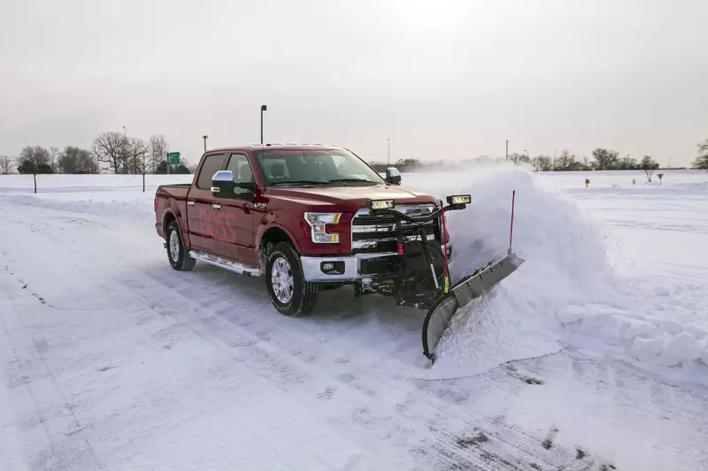 Ford F-150 Plowing Snow Pictures