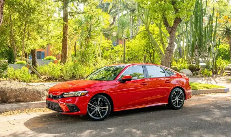 New Honda Civic in Red Color Pictures