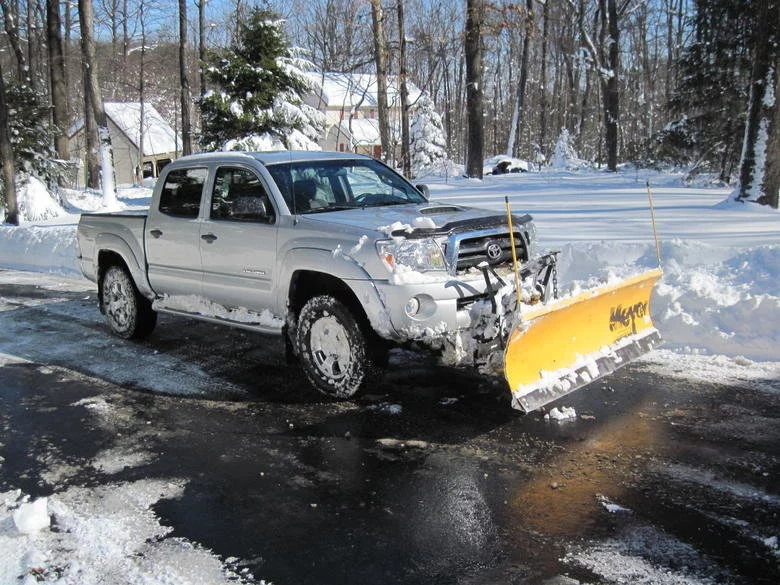 Toyota Tacoma Plowing Snow