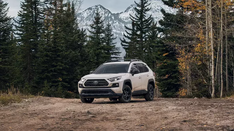 White Toyota RAV4 Off-Road