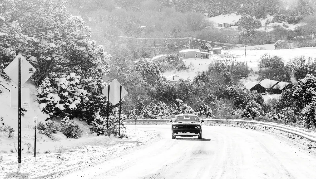 Dodge Challenger in Snow