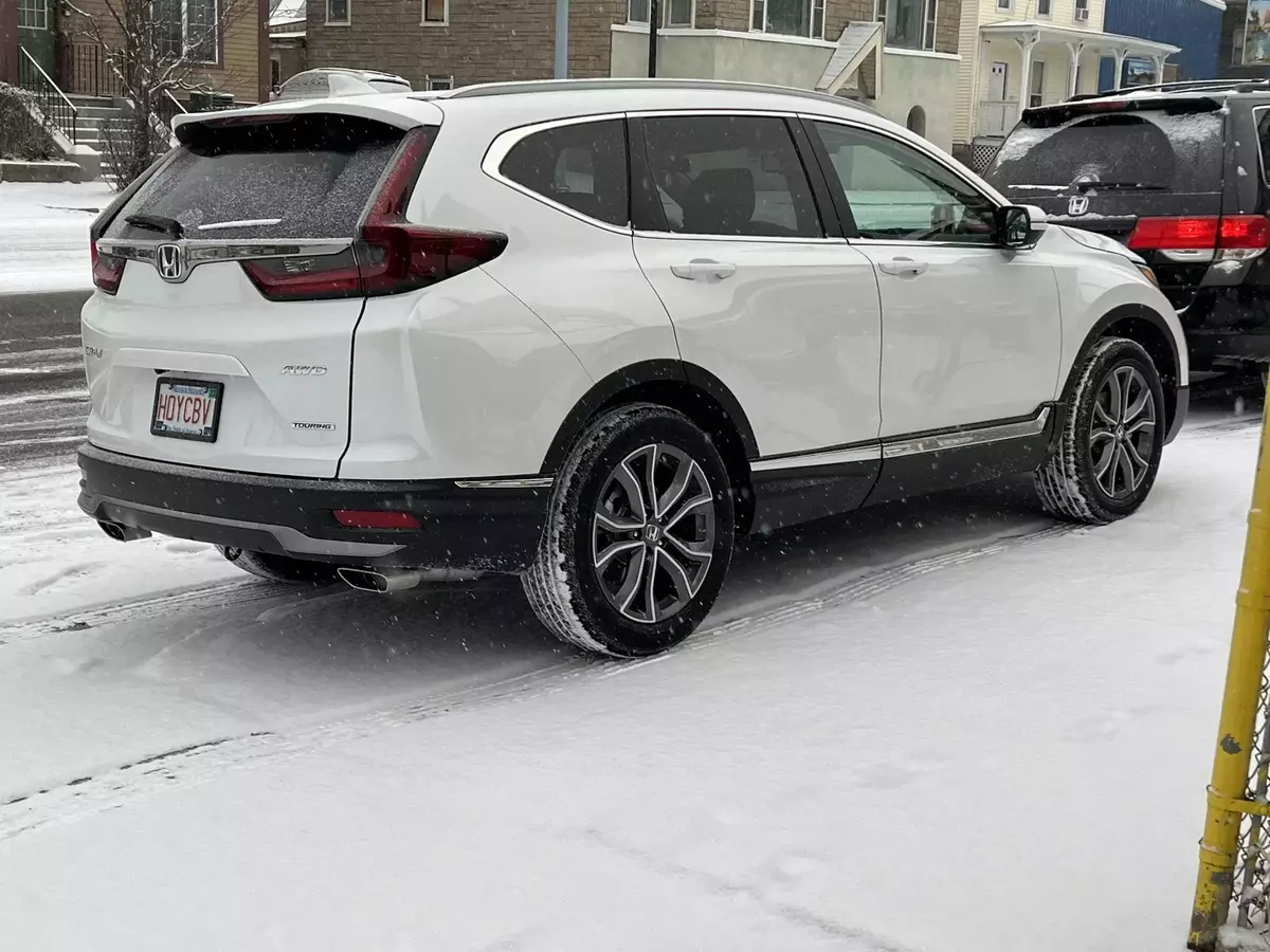 Honda CR-V on The Snowy Road