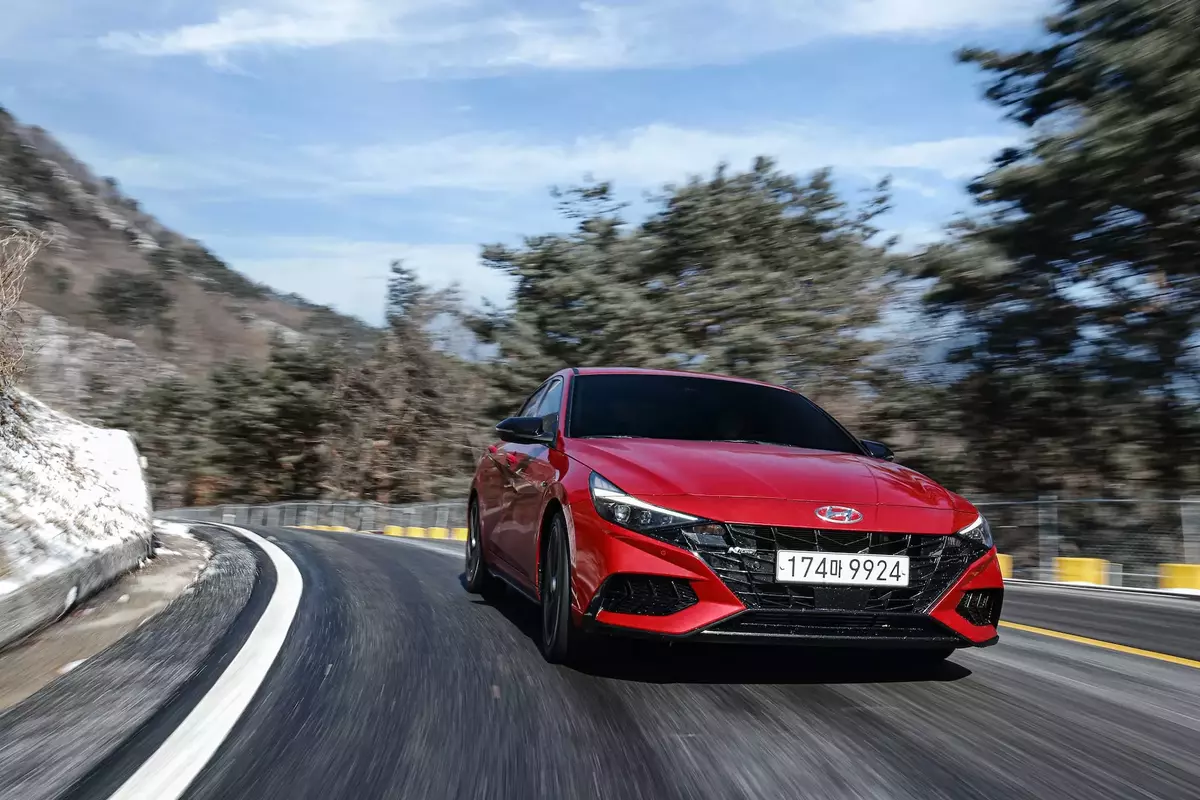 Hyundai Elantra N Line on Street