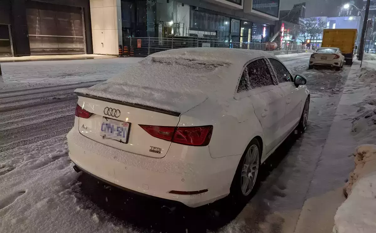 Audi A3 in Snow