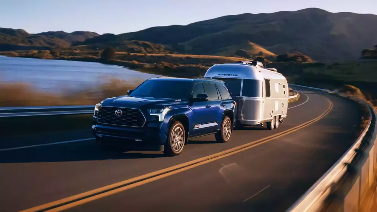 Toyota Sequoia Twoing a Camper Trailer