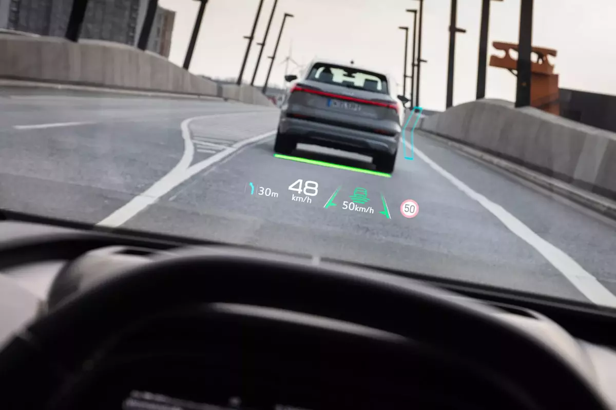 Heads-Up Display on Audi Vehicle