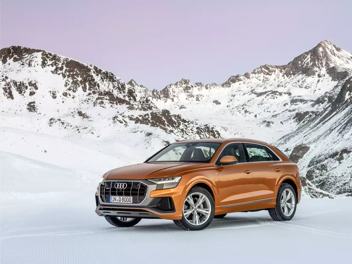 Audi Q8 in Snow