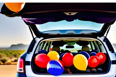 Balloons Inside Trunk of SUV