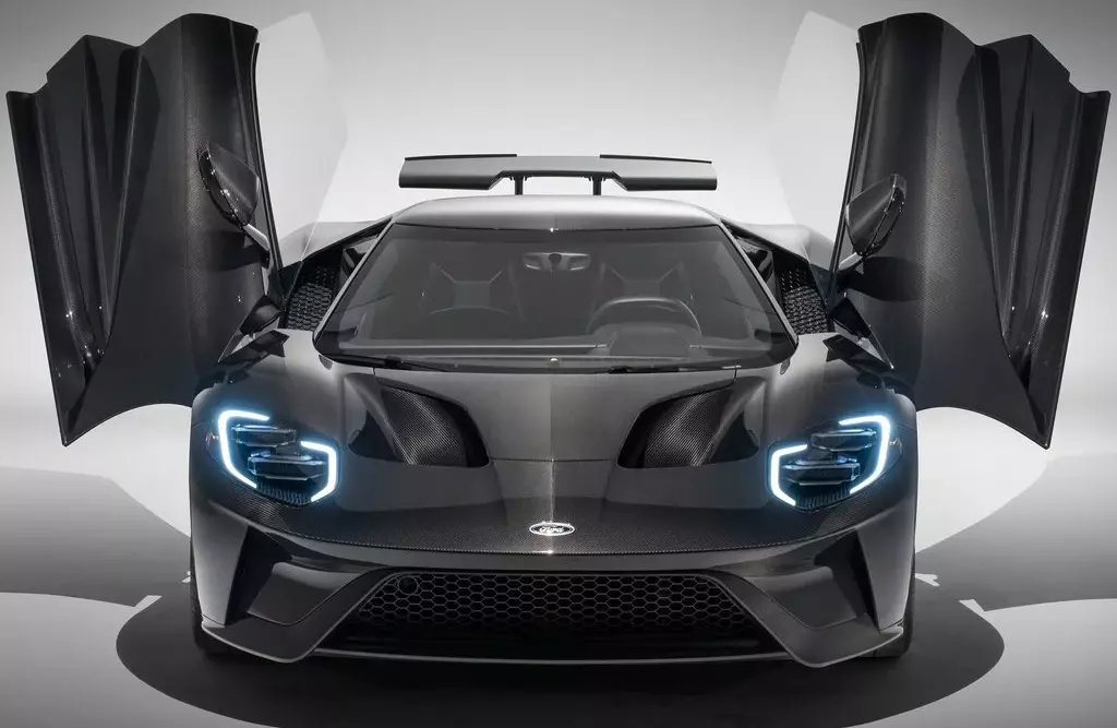 Black Ford GT With Butterfly Doors