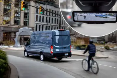 Digital Rear-view Mirror on Ford Transit