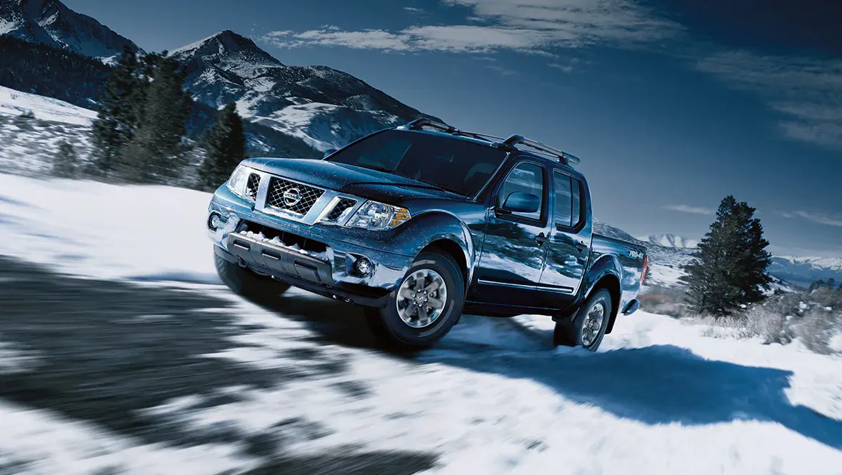 Nissan Frontier Pickup Truck on The Snow