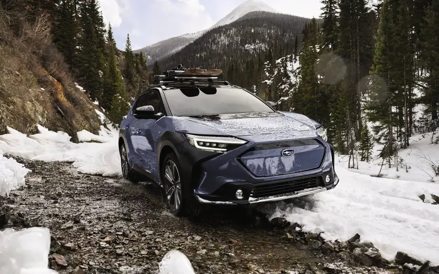 Subaru Solterra in Snow
