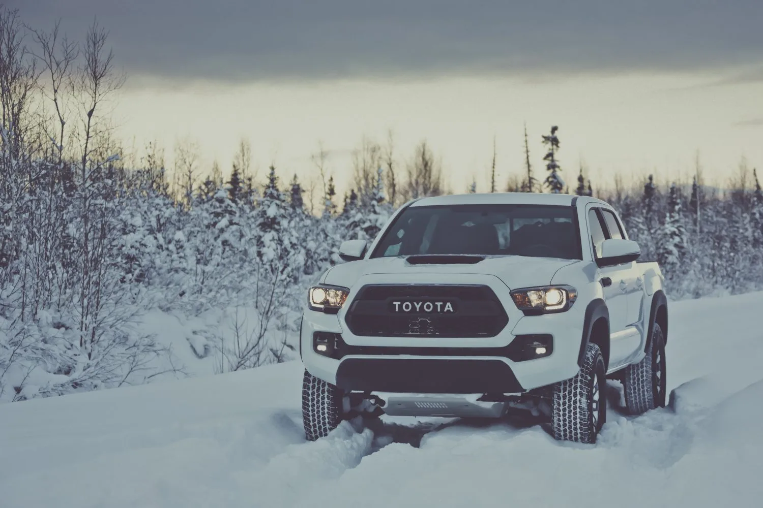 Toyota Tacoma In The Snow Storm