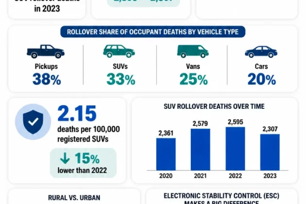 SUV Rollover Statistics 2026: Fatality Trends, Risk Rates, and the Safety Factors Behind the Numbers